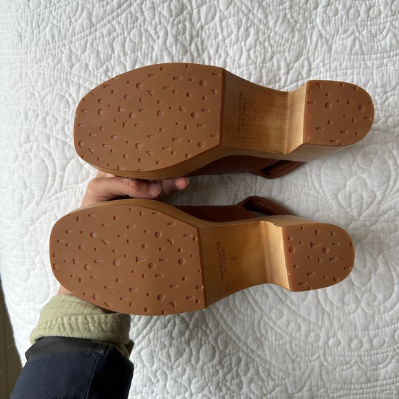 Charlotte Stone Brown Floral Heels - Picture 3 of 4